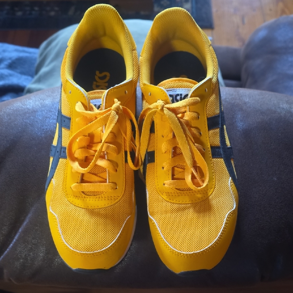 Men's Yellow ASICS Tiger Athletic Sneakers